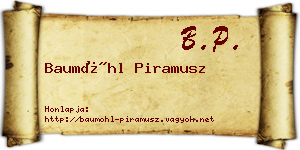 Baumöhl Piramusz névjegykártya